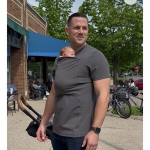 Lalabu dad Gray Babywearing T-Shirt xl